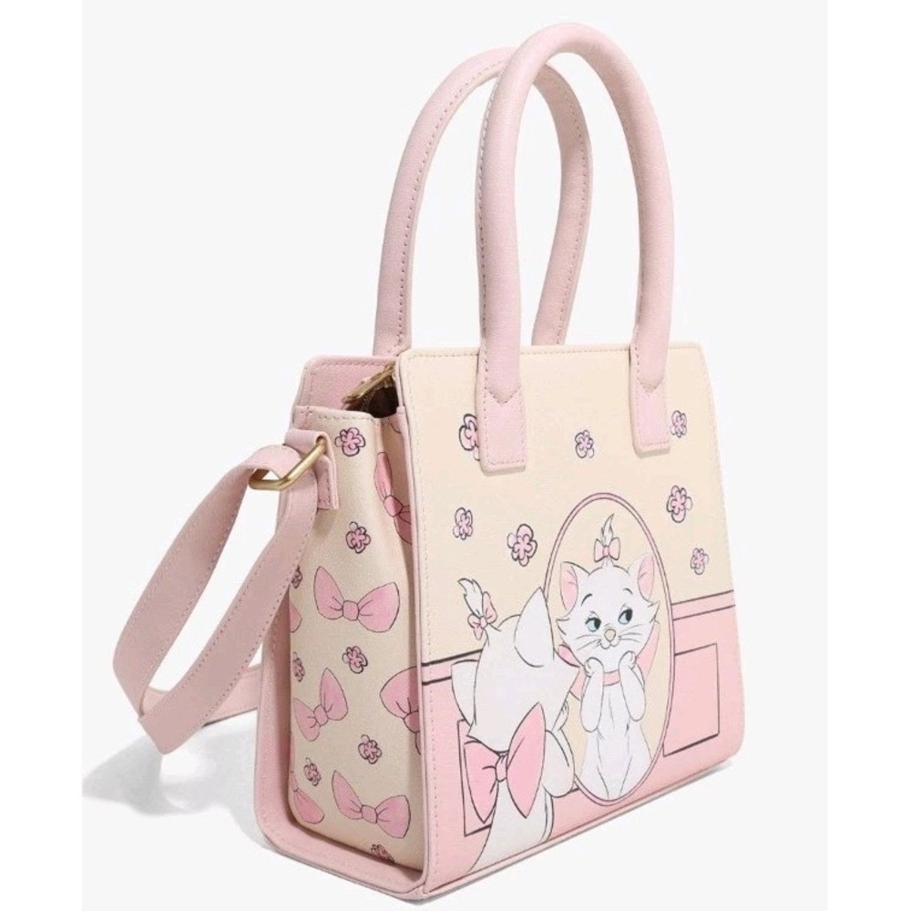 NEW Loungefly Disney The Aristocats Marie Mini Satchel‎ Hand Bag & Fuzzy WALLET! - Picture 4 of 9